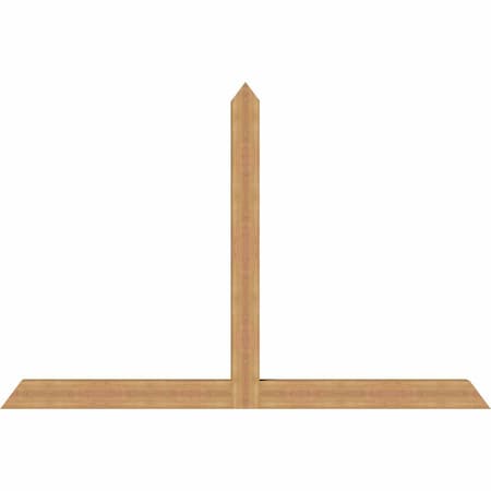 Ekena Millwork Portland Timber Gable Bracket, Western Red Cedar, 96"W x 64"H x 5 1/2"D x 5 1/2"F, 16/12 Pitch GBW096X64X0606POR00SWR